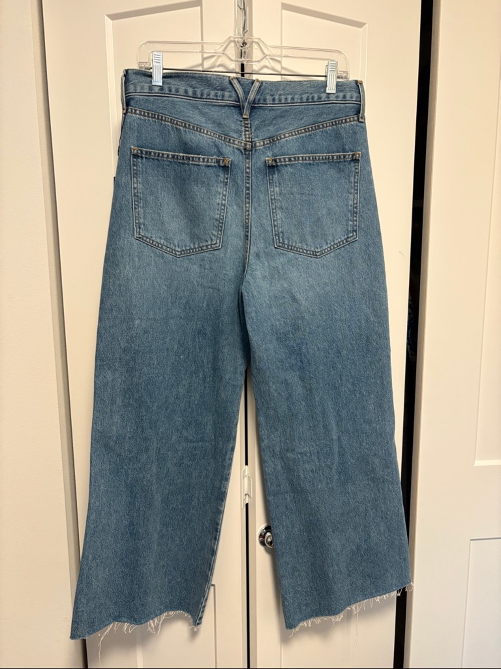 NWT [Veronica Beard] Taylor Cropped High-Rise Wide-Leg Denim Jeans Women’s 30 - Picture 9 of 13